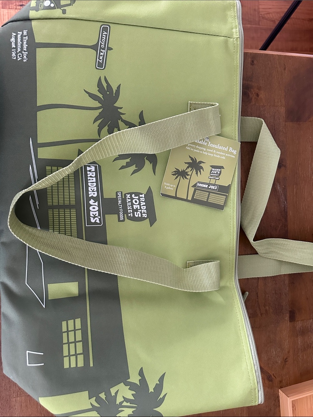 Trader Joe's Olive Green Insulated large Bag